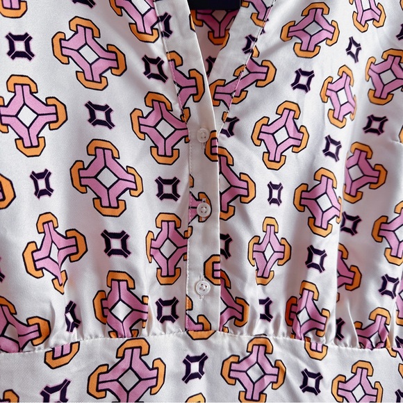 Maje 100% Silk Romea Geometric Printed Mini Dress NWT - Picture 11 of 15